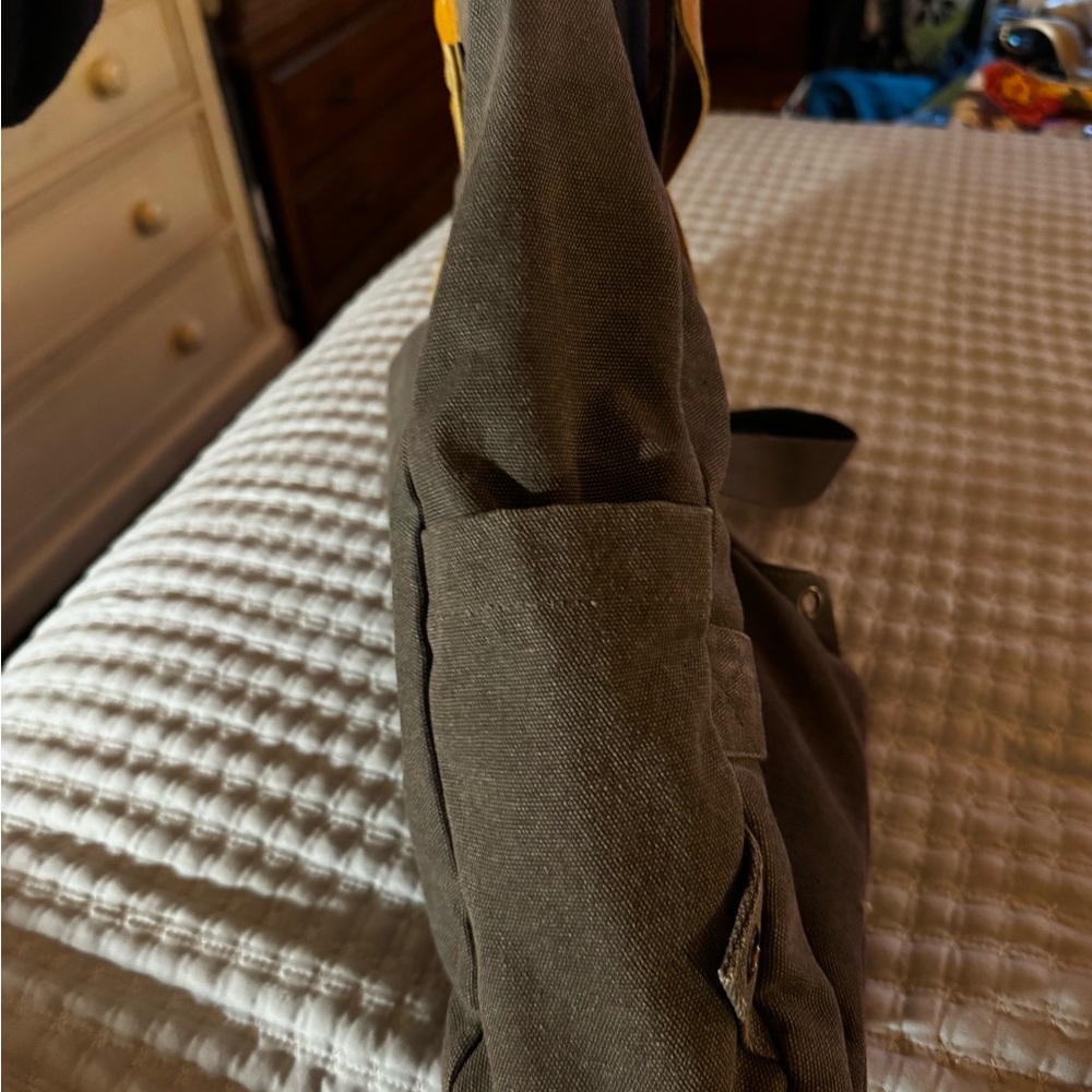 Pragma Canvas Converta Tote in charcoal with Tan Leather Accents - Picture 9 of 14